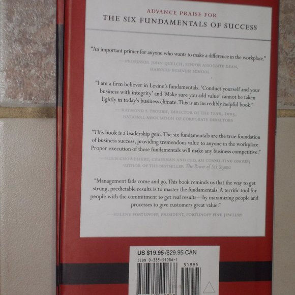 "The Six Fundamentals Of Success, hard cover 213 pp by Stuart R. Levine - Picture 2 of 2